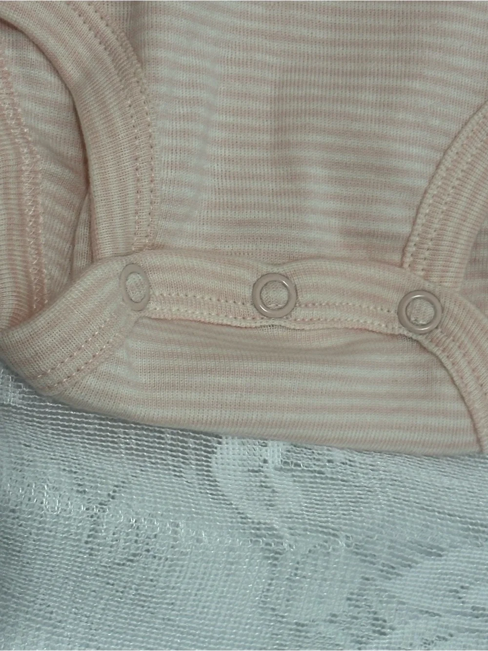 NWT Carter's Pale Pink Striped Long-Sleeve Baby Onsie 3m
